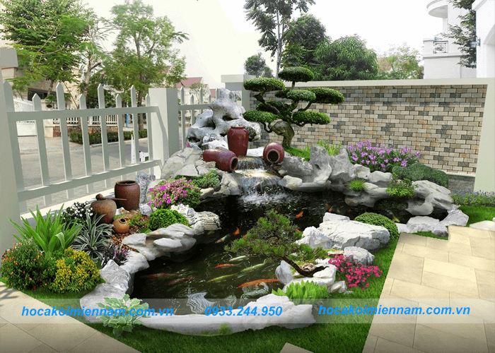 thiết kế hồ cá koi trong nhà và sân vườn: ảnh 1